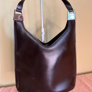 Vintage Gucci Dark Brown Leather Bag